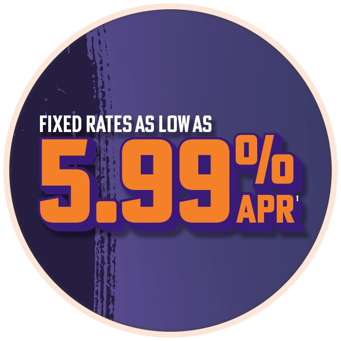 Fixed rates as low as 5.99% APR(1)